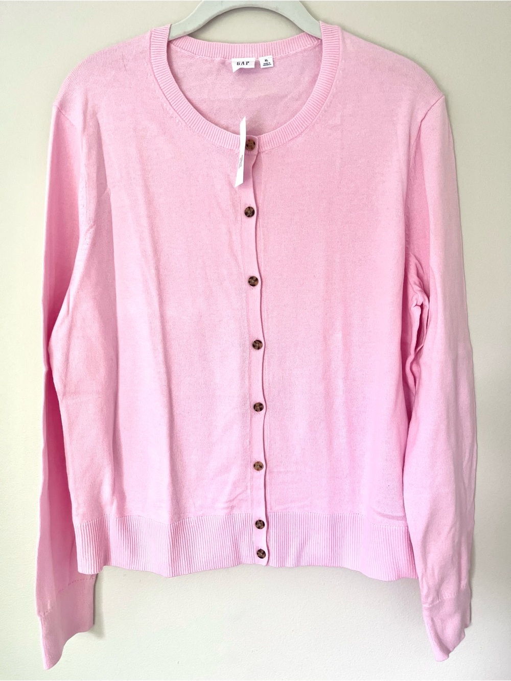 NWT Gap 100% Cotton Cardigan Pink Size XL